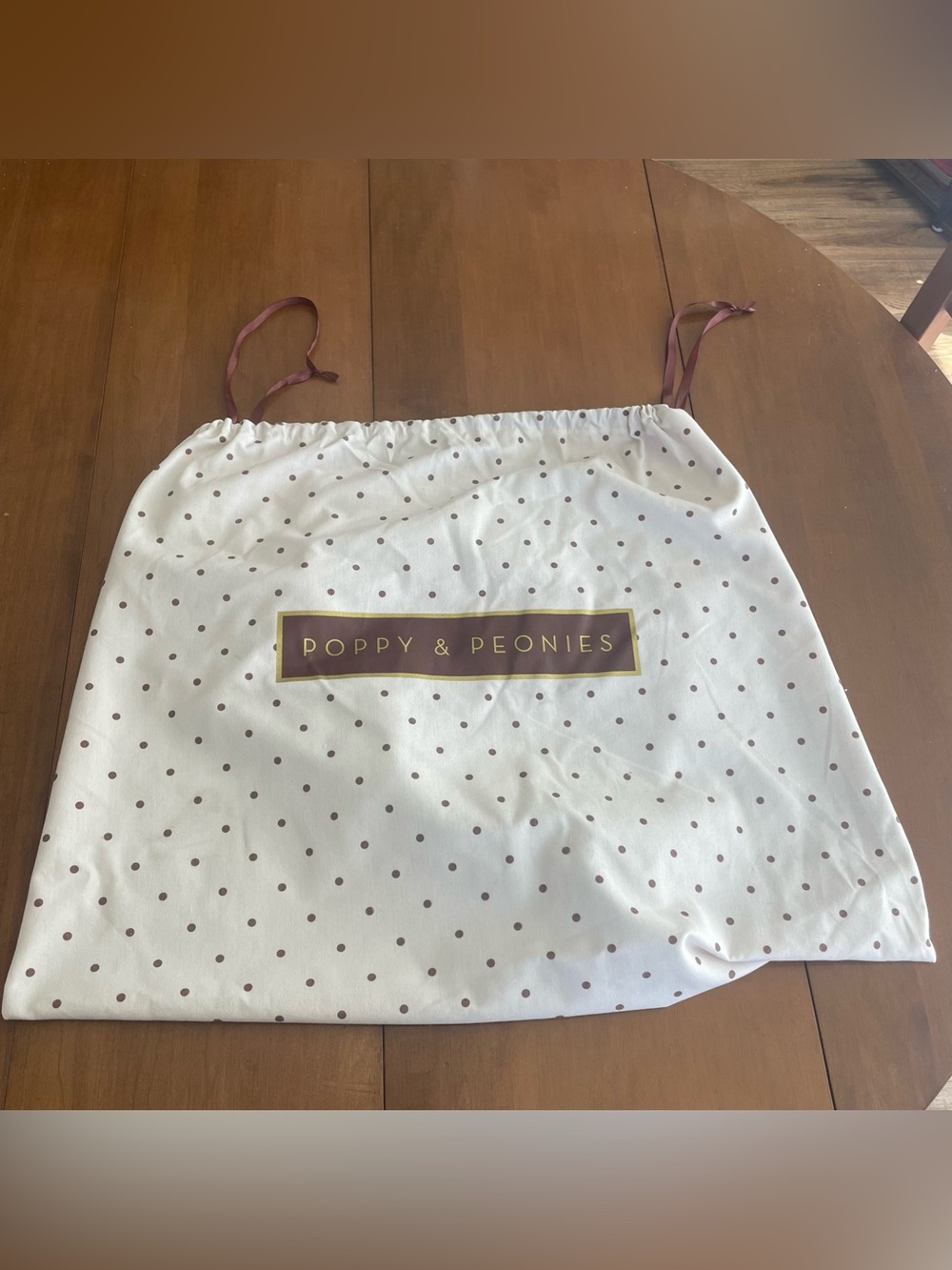 Poppy & Peonies Voyager Dust Bag Cover Drawstring Polka Dot